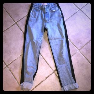 Revice light wash/black jeans